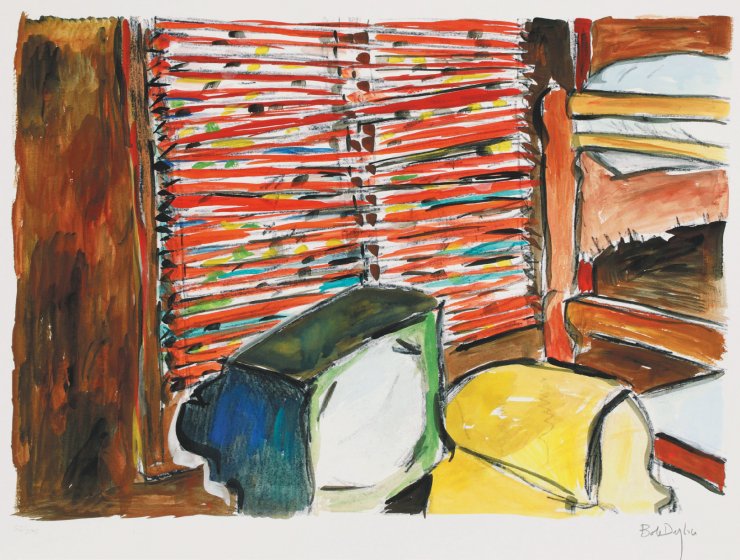 Bob-Dylan-art-lakeside-cabin