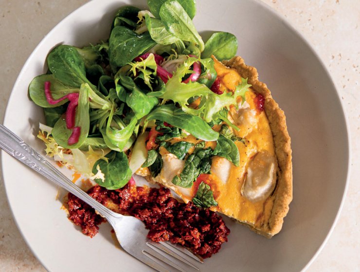 Shamembert tofu quiche