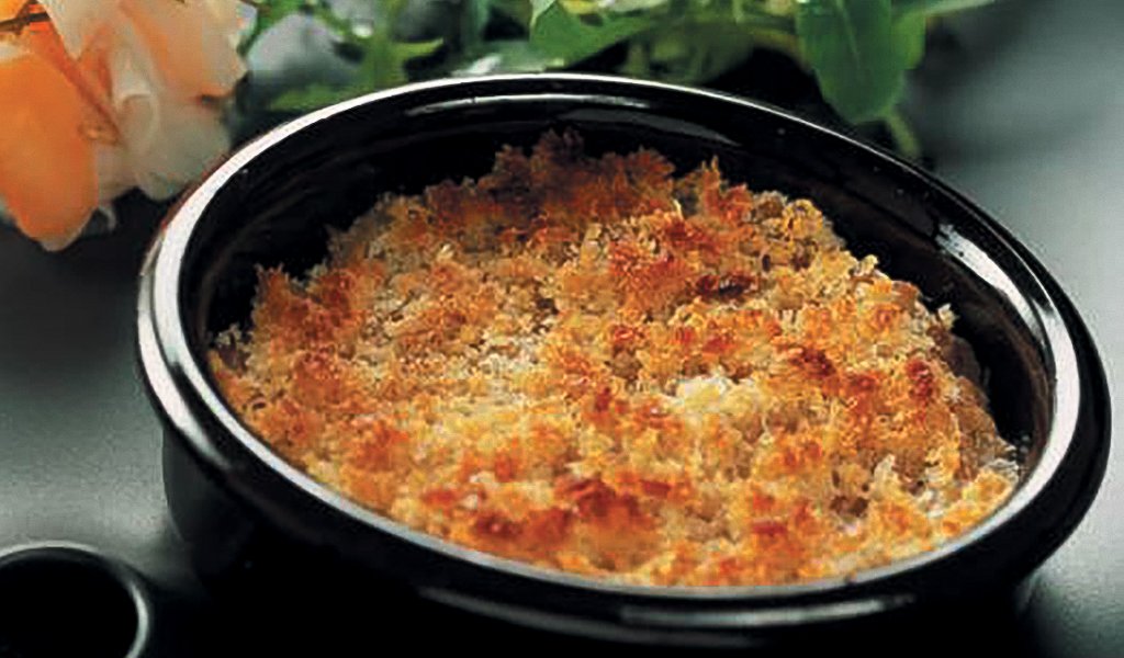 Beef, leek & swede Cumberland pie