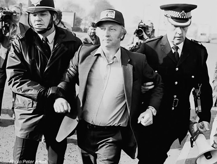 The NUM President, Arthur Scargill, was arrested on May 30, 1984 at Orgreave. He was later found guilty of two charges of obstruction and fined £250.