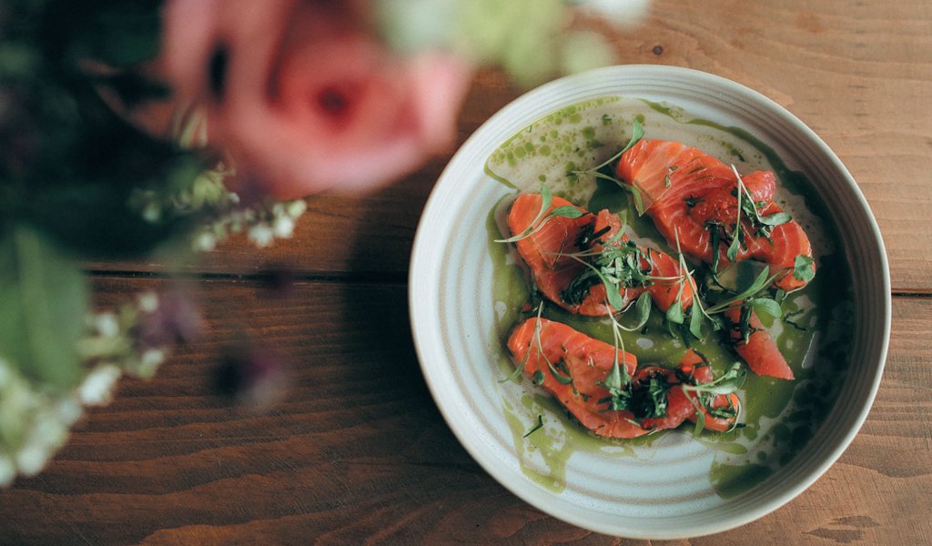 Sea Trout Ceviche by Lee Smith, head chef at Lovage Restaurant, Bakewell.