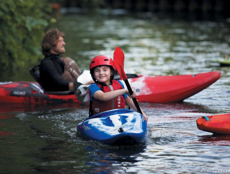 A youngster enjoying Pleasley Canoe Club, who have been nominated for a 2024