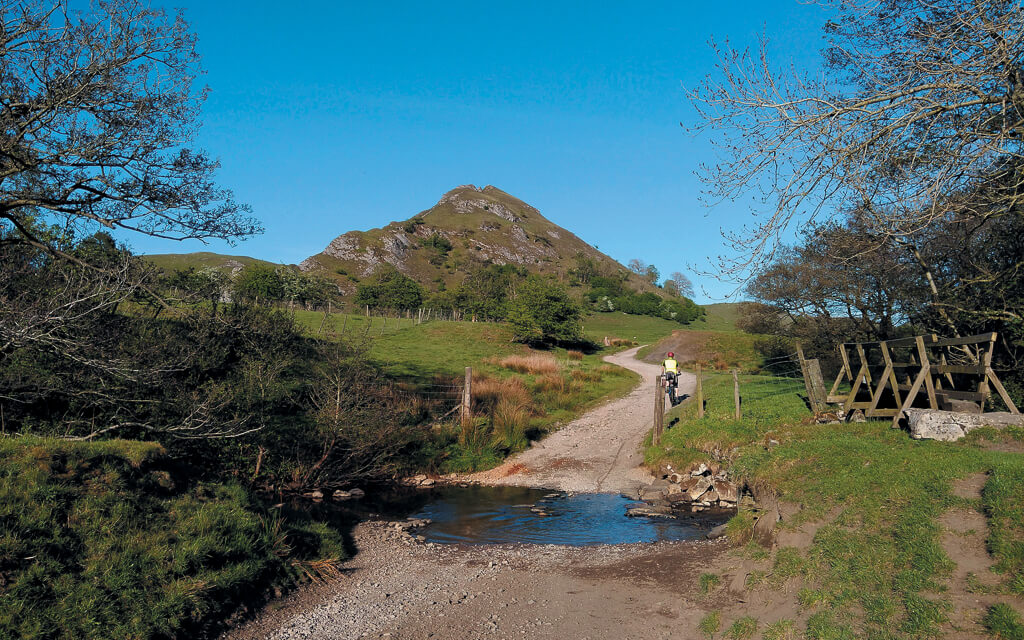 The ford, with Parkhouse Hill in the distance (point 9).