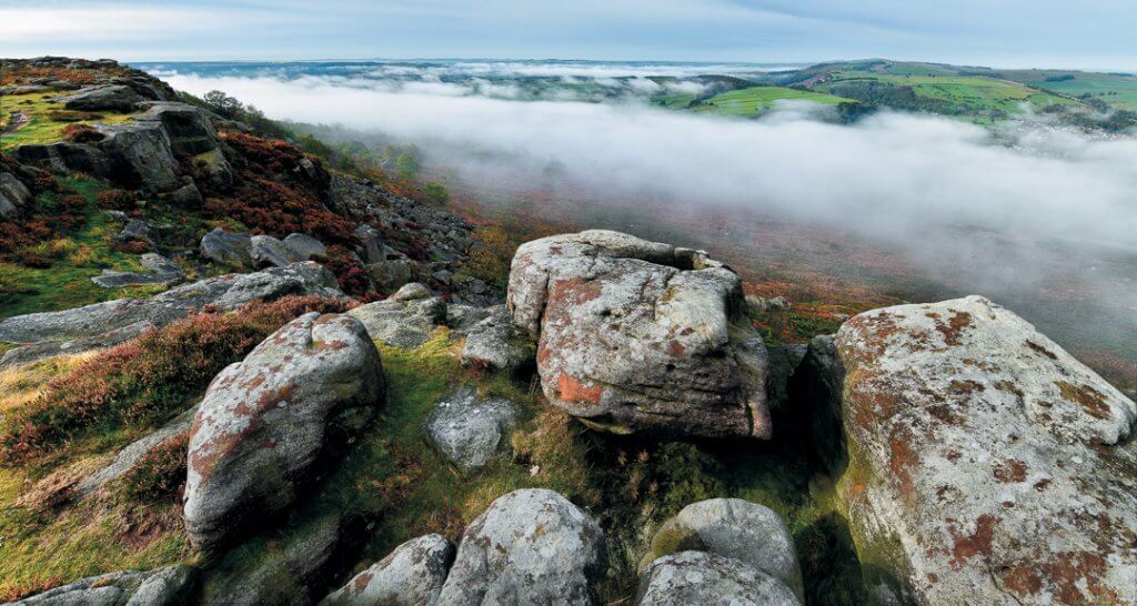 Looking down on an inversion from Baslow Edge.