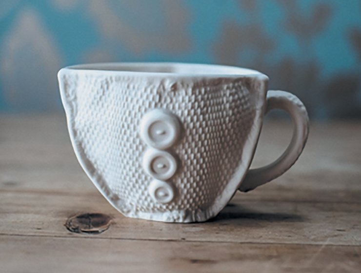 Clare Gage’s designs combine her passions of clay and textile. Picture by Clare Gage.