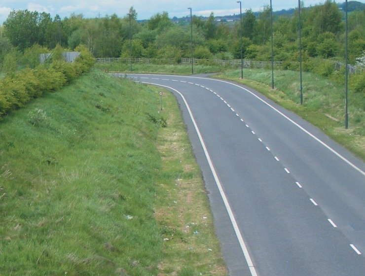 Deserted, the Staveley Loop Road looking west.
