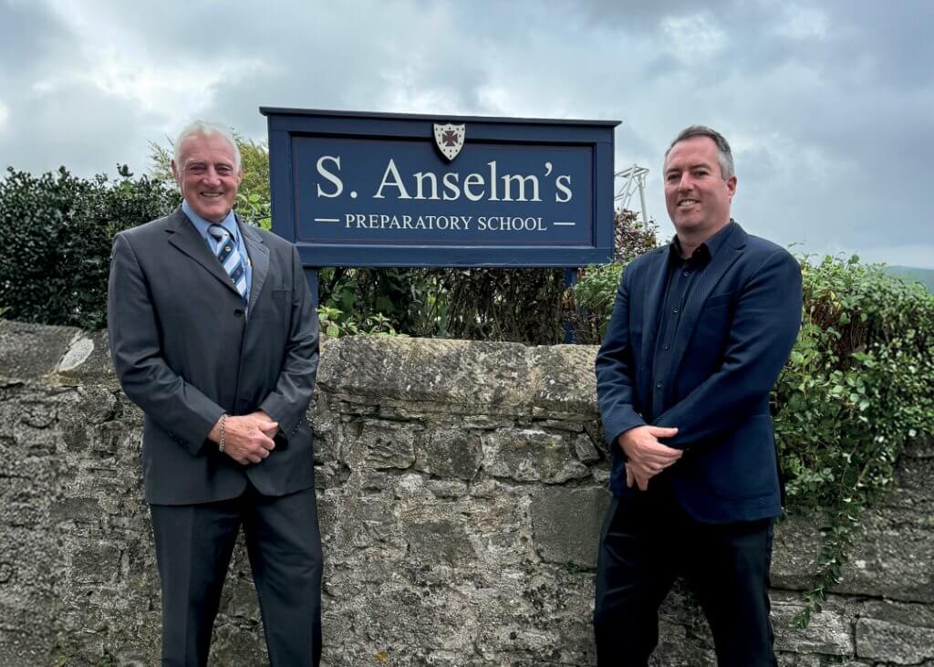 Headteacher Peter Cook and trustee Matthew Brailsford