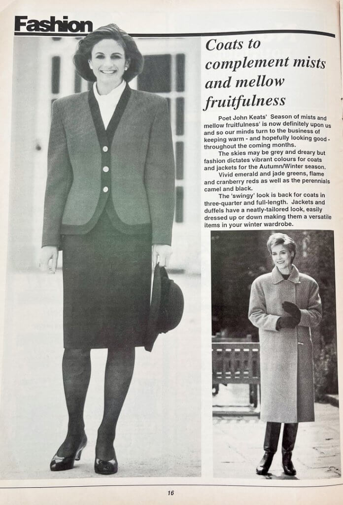 Reflections Magazine October 1992 Fashion