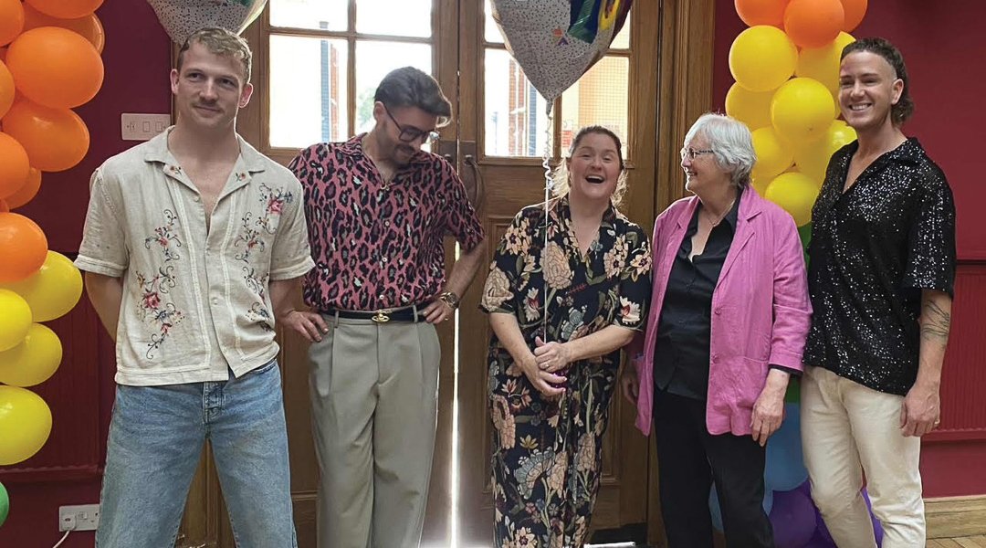 Launch event for Pride in the Peaks – Tom Hendry, Jamie Hadleigh, Caroline MacIntosh, Marilyn Franks and Ashley