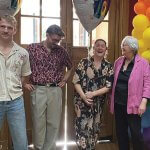 Launch event for Pride in the Peaks – Tom Hendry, Jamie Hadleigh, Caroline MacIntosh, Marilyn Franks and Ashley