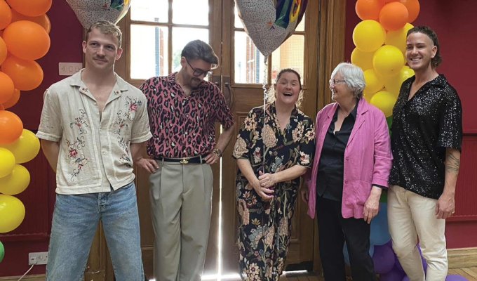 Launch event for Pride in the Peaks – Tom Hendry, Jamie Hadleigh, Caroline MacIntosh, Marilyn Franks and Ashley