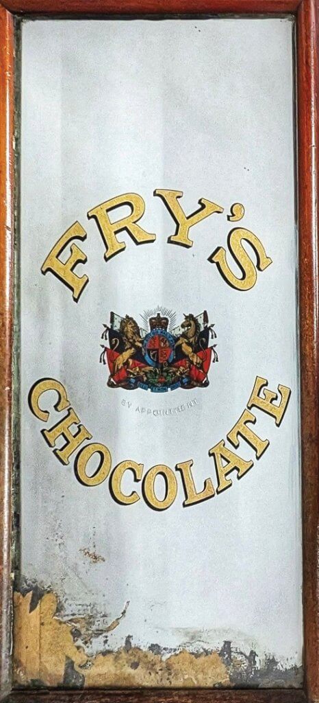 From a country house near Matlock, a 20th century mirror for Fry’s Chocolate, made £160 despite being damaged.