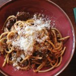 Venison Ragù with Rosemary Crumb, Pecorino & Bucatini Pasta