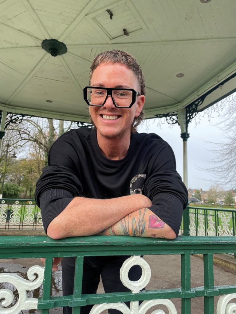 Ashley in the Hall Leys Park bandstand, which will host a DJ set during Pride in the Peaks