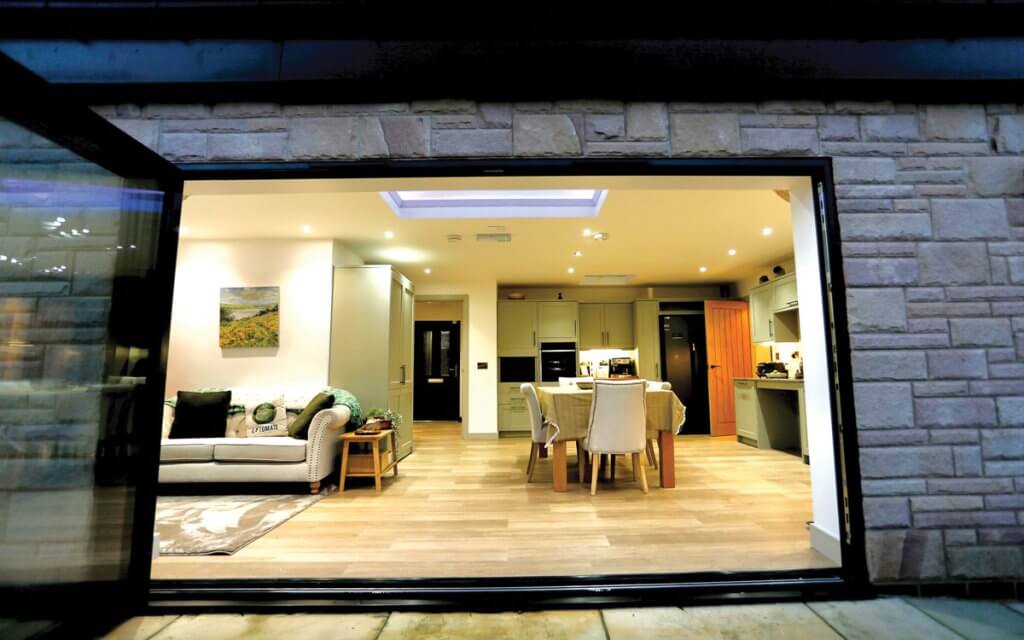 Looking into Havendale’s open plan kitchen and dining area