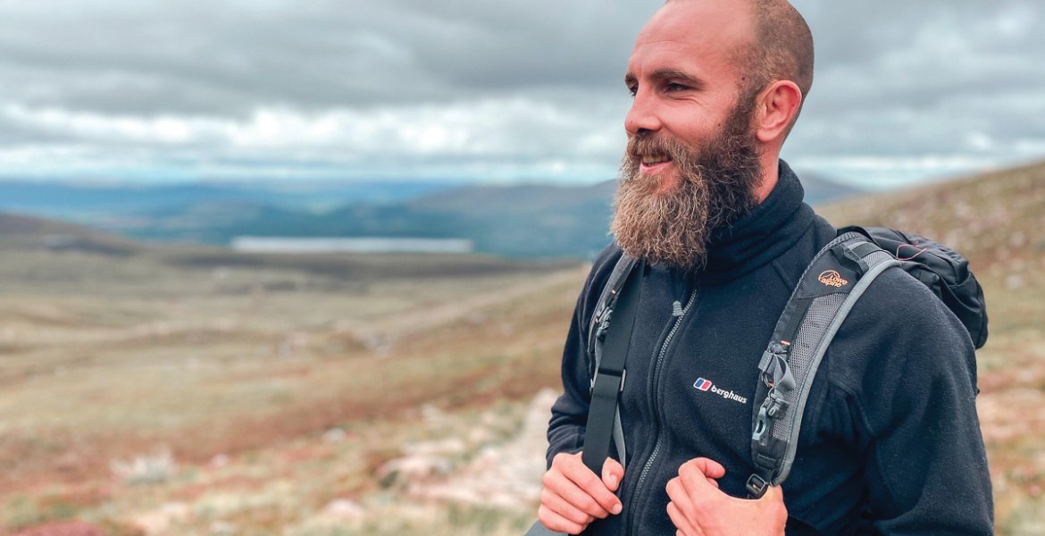 Ben Dalton in training for his Peak District challenge