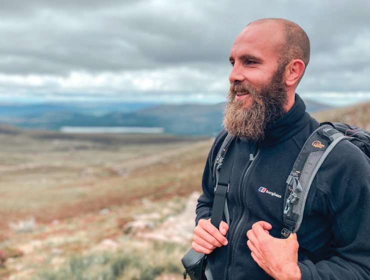 Ben Dalton in training for his Peak District challenge