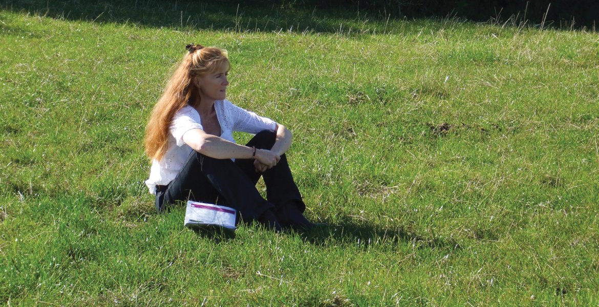 Allison Pennington writing in her beloved Derbyshire countryside