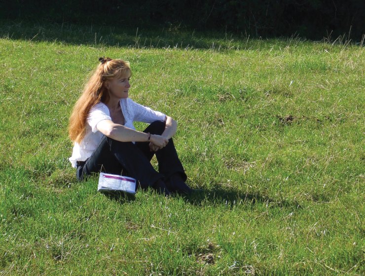 Allison Pennington writing in her beloved Derbyshire countryside