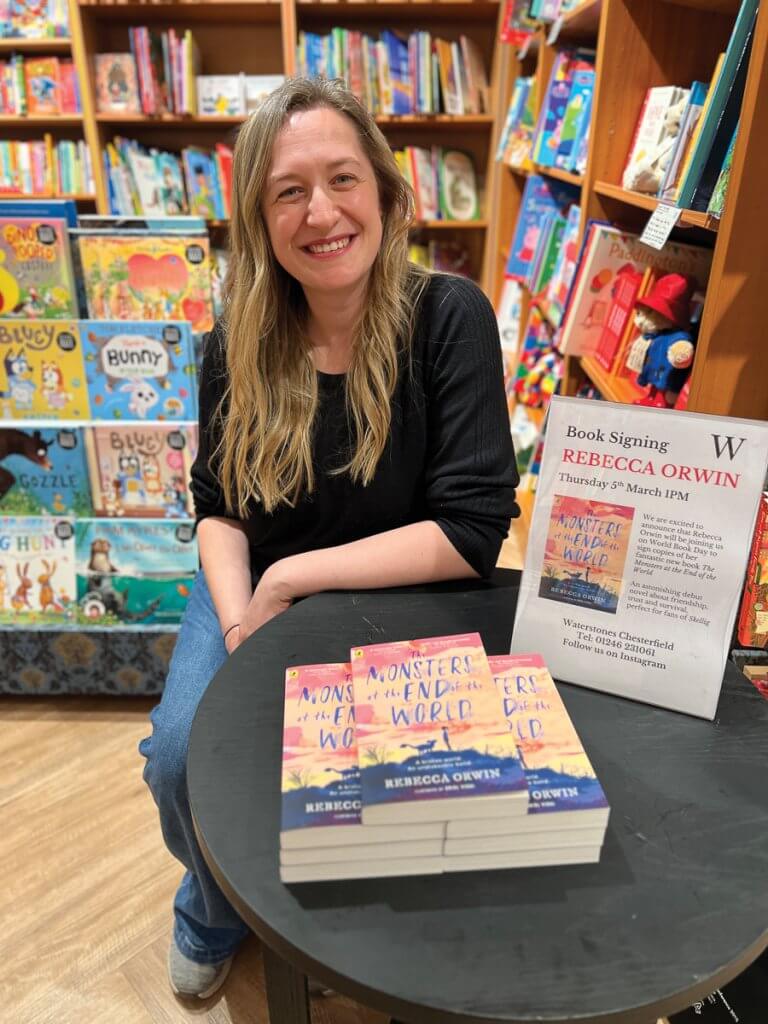 Becky with her books in Waterstones Chesterfield