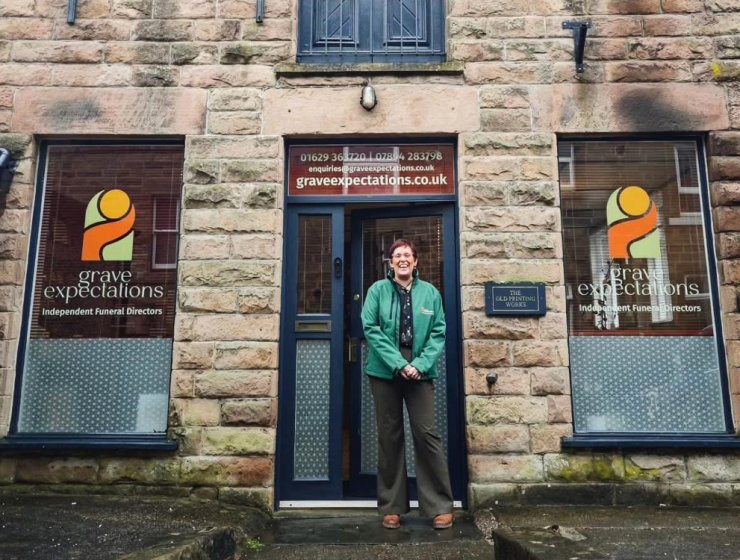 Beccy outside The Old Printing Works