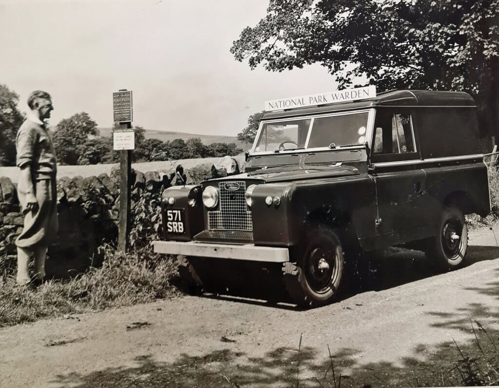 The Peak District’s first head warden, Tom Tomlinson, during the 1960s. Picture: Peak District National Park Authority.