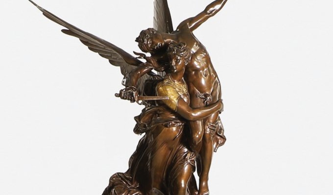 Gloria Victis, by Marius-Jean Antonin Mercié, was included in a recent Country House Auction. It is 208cm high overall and made £10,400.