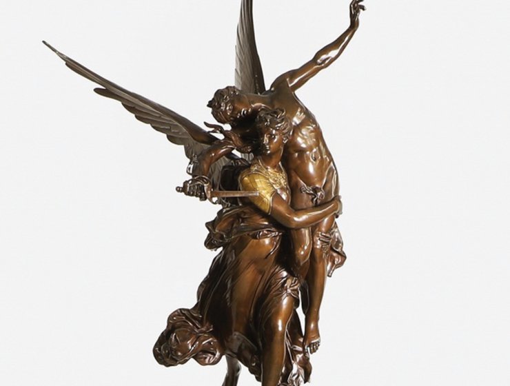 Gloria Victis, by Marius-Jean Antonin Mercié, was included in a recent Country House Auction. It is 208cm high overall and made £10,400.