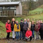 Nora (front) with a group during a Spanish retreat in the Peak District