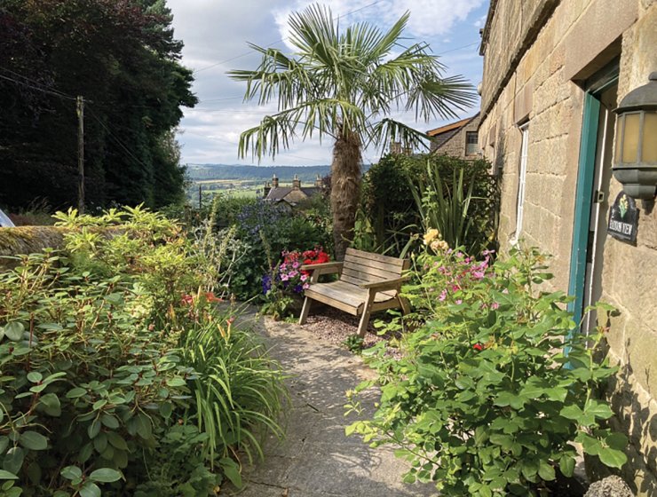 The garden at 2 Haddon View, Stanton in Peak