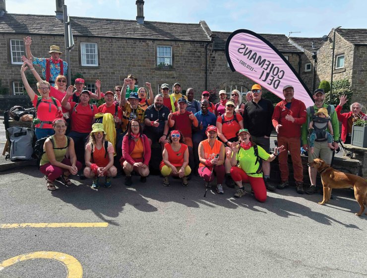 The fire walkers set off from Hathersage