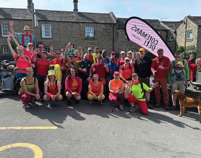 The fire walkers set off from Hathersage