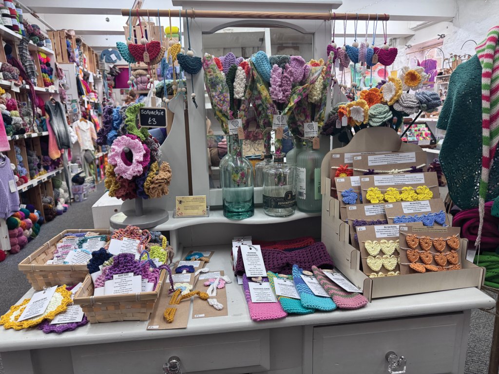 Above: Weaveknitit stocks handcrafted items from 50 artists and makers along with skeins and skeins of wool. Picture: Marian Scaife
