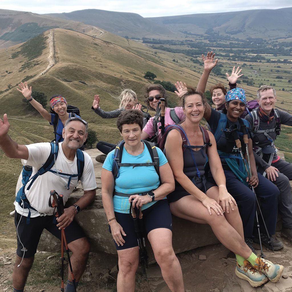 Walkers taking part in a Trail of Two Cities between the outskirts of Manchester and Sheffield – developed to celebrate this year’s 75th anniversary of the Peak District National Park