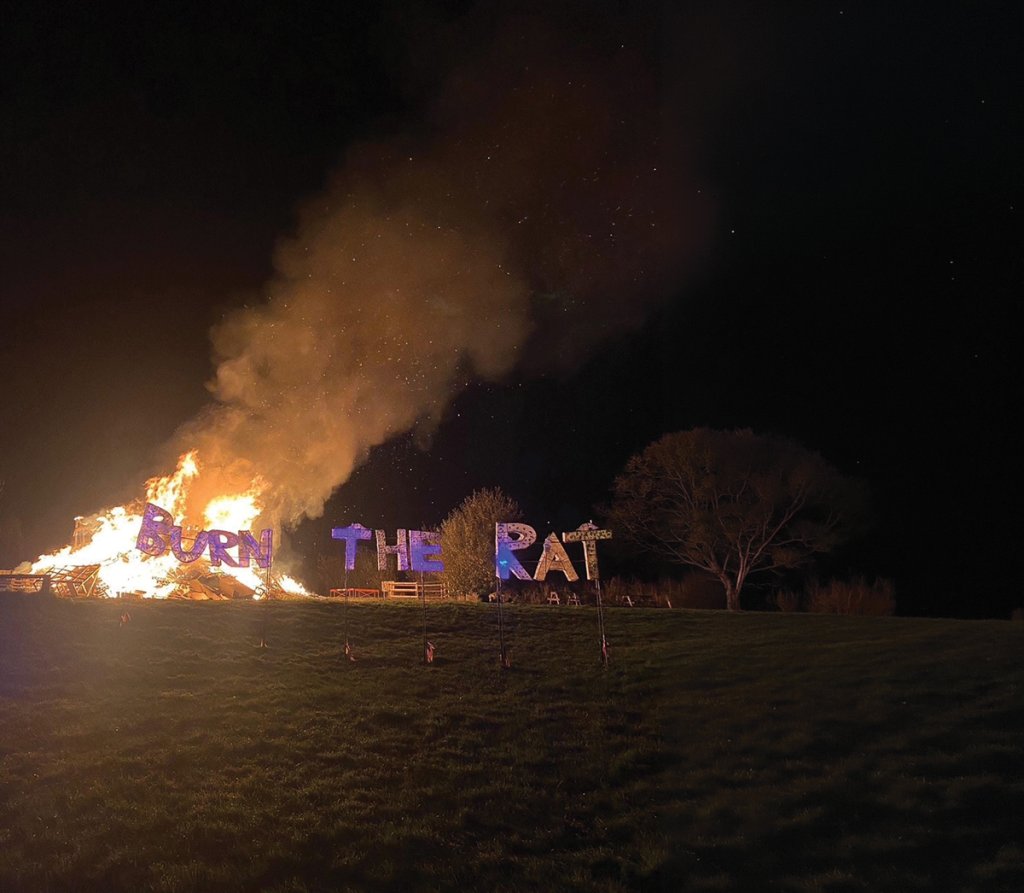 Burning the rat in Eyam
