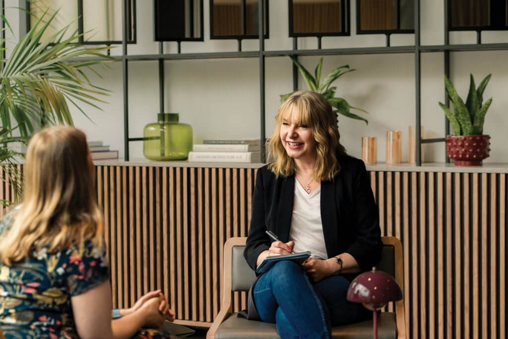 Face-to-face interviews are a key part of both lifestyle and business features for editor Fiona Stubbs
