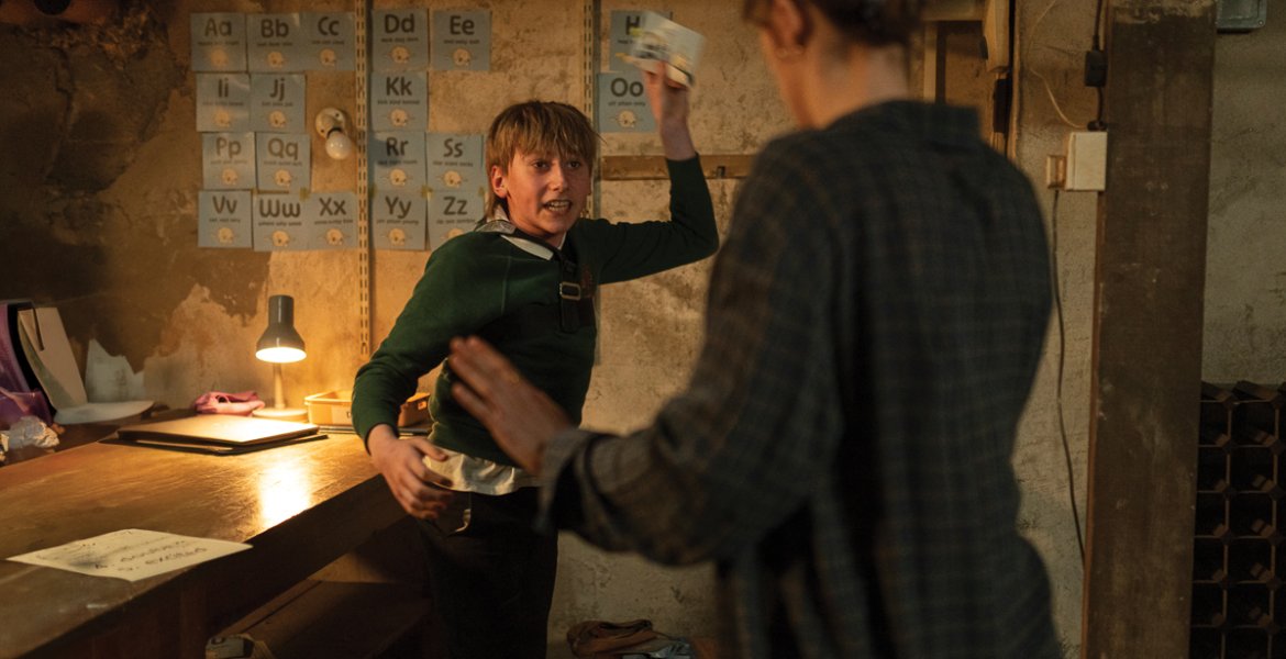 A scene from Bad Apples, with Eddie Waller as angry pupil Danny and Saoirse Ronan as his teacher, Maria. Picture: Pulse Films / Paramount UK