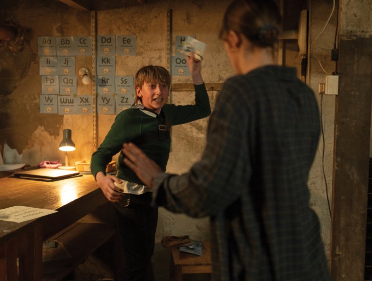 A scene from Bad Apples, with Eddie Waller as angry pupil Danny and Saoirse Ronan as his teacher, Maria. Picture: Pulse Films / Paramount UK