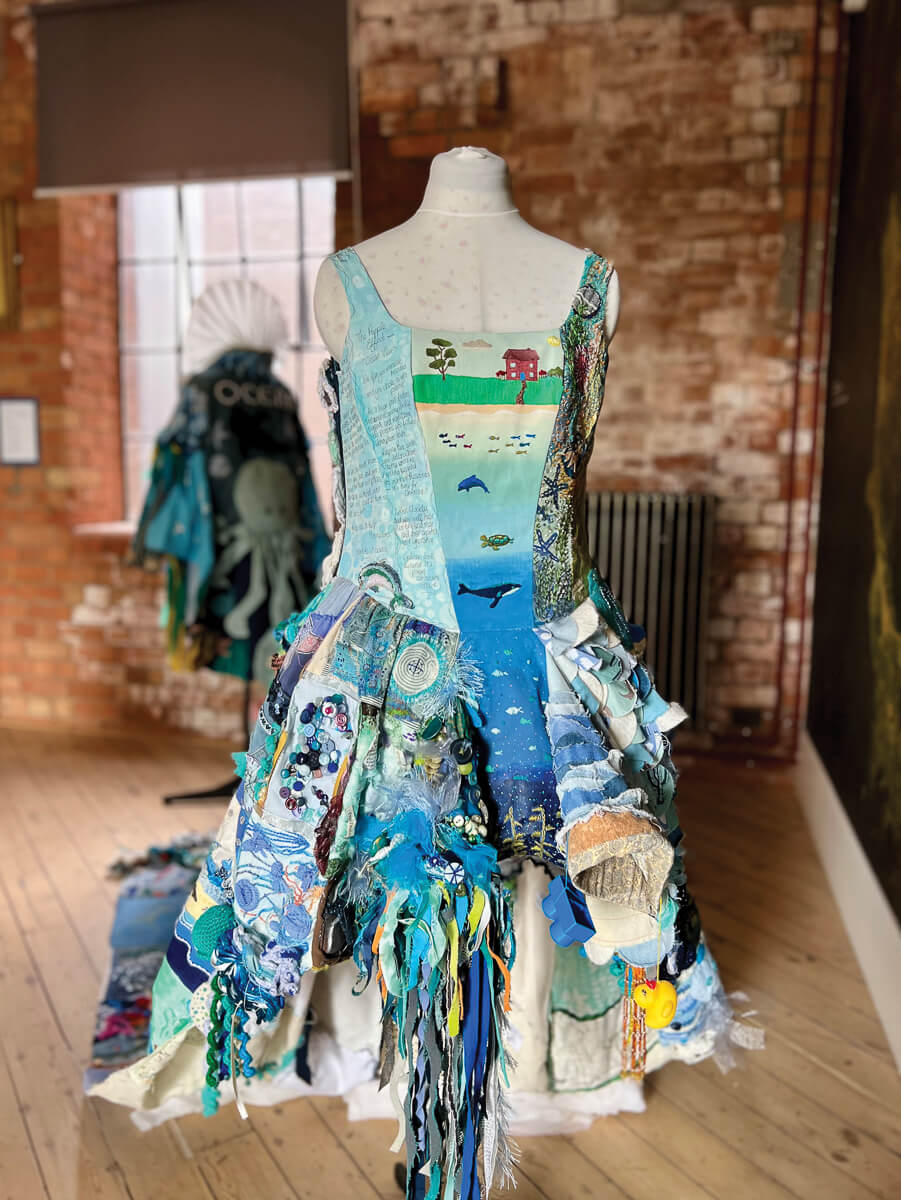 The dress inspired by Sir David Attenborough’s film, Ocean