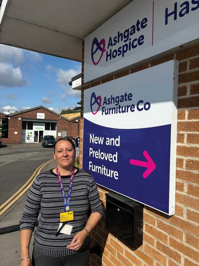 Nicola Mann at Ashgate Hospice’s Donation Centre in Hasland